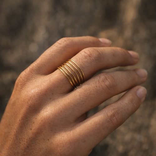 Wodoodporny pierścionek Simple lines .jpg